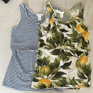 2 H&M Mama Nursing Tanks